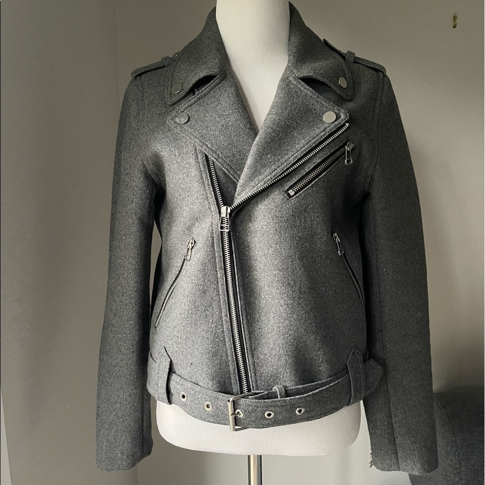 Izzue Wool Blend Moto Jacket